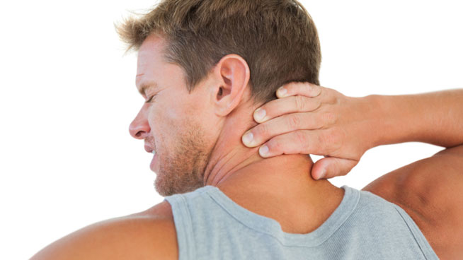 When should you seek professional help for stiff neck pain?